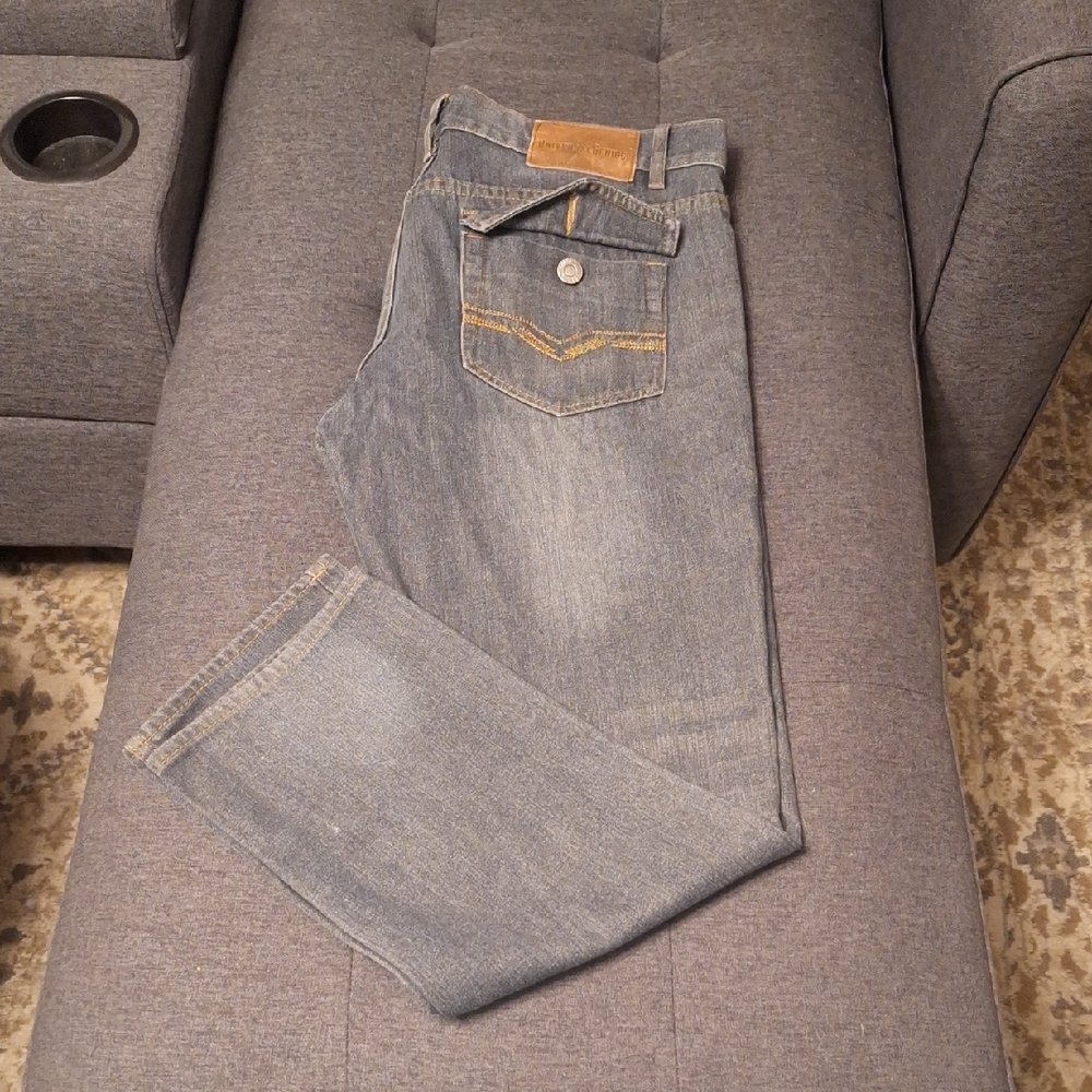 Men's Light Blue Straight Jeans